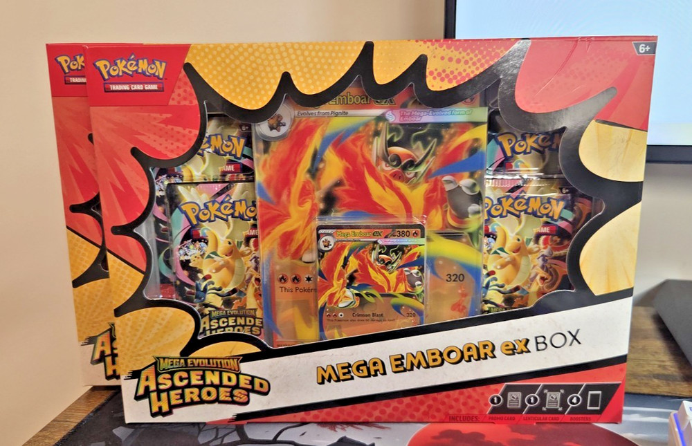 Pokemon TCG: ME Ascended Heroes Mega Emboar EX Factory Sealed Box