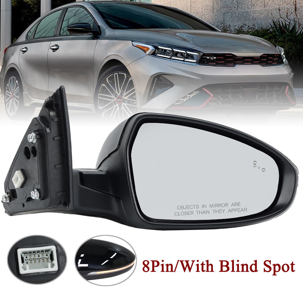 2019-2023 Kia Forte Right Passenger Side Mirror with Blind Spot Signal 8Pin