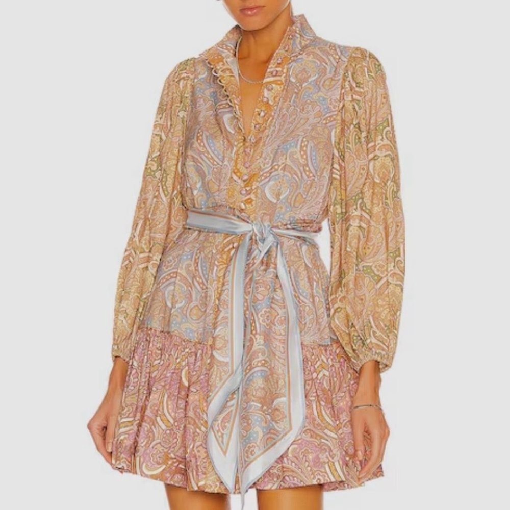 Zimmerman Silk Tempo Buttoned Dress, US Size 12