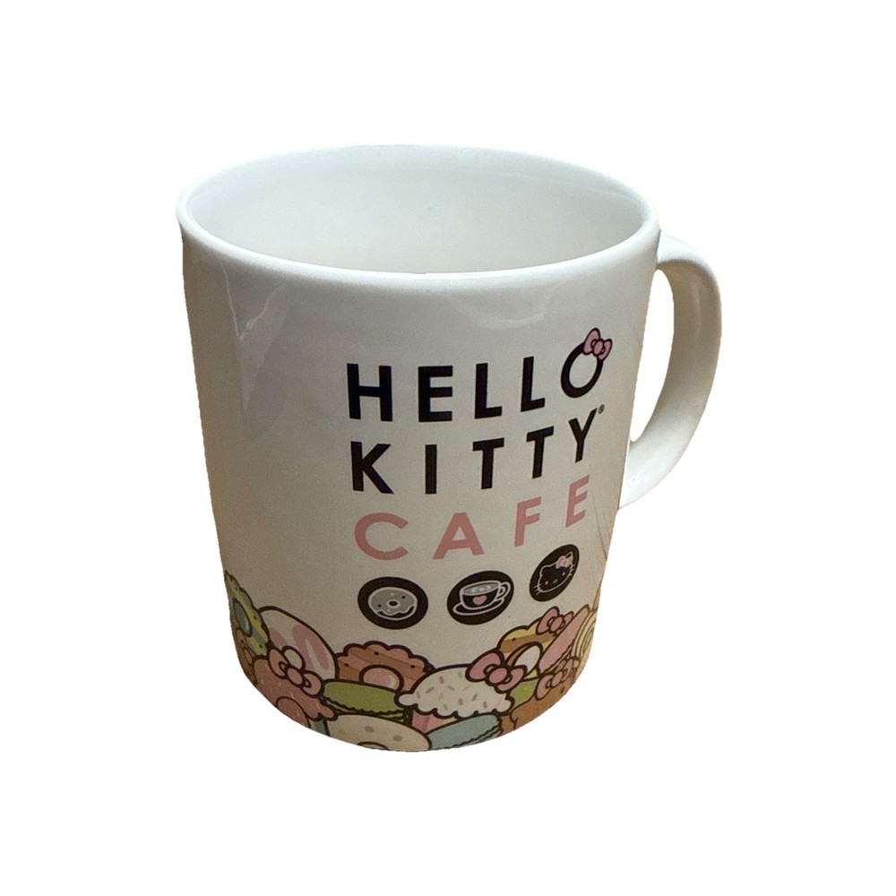 Hello Kitty Cafe Sanrio 2015 Ceramic Coffee Cup  Exclusive Collectors Donuts Mug