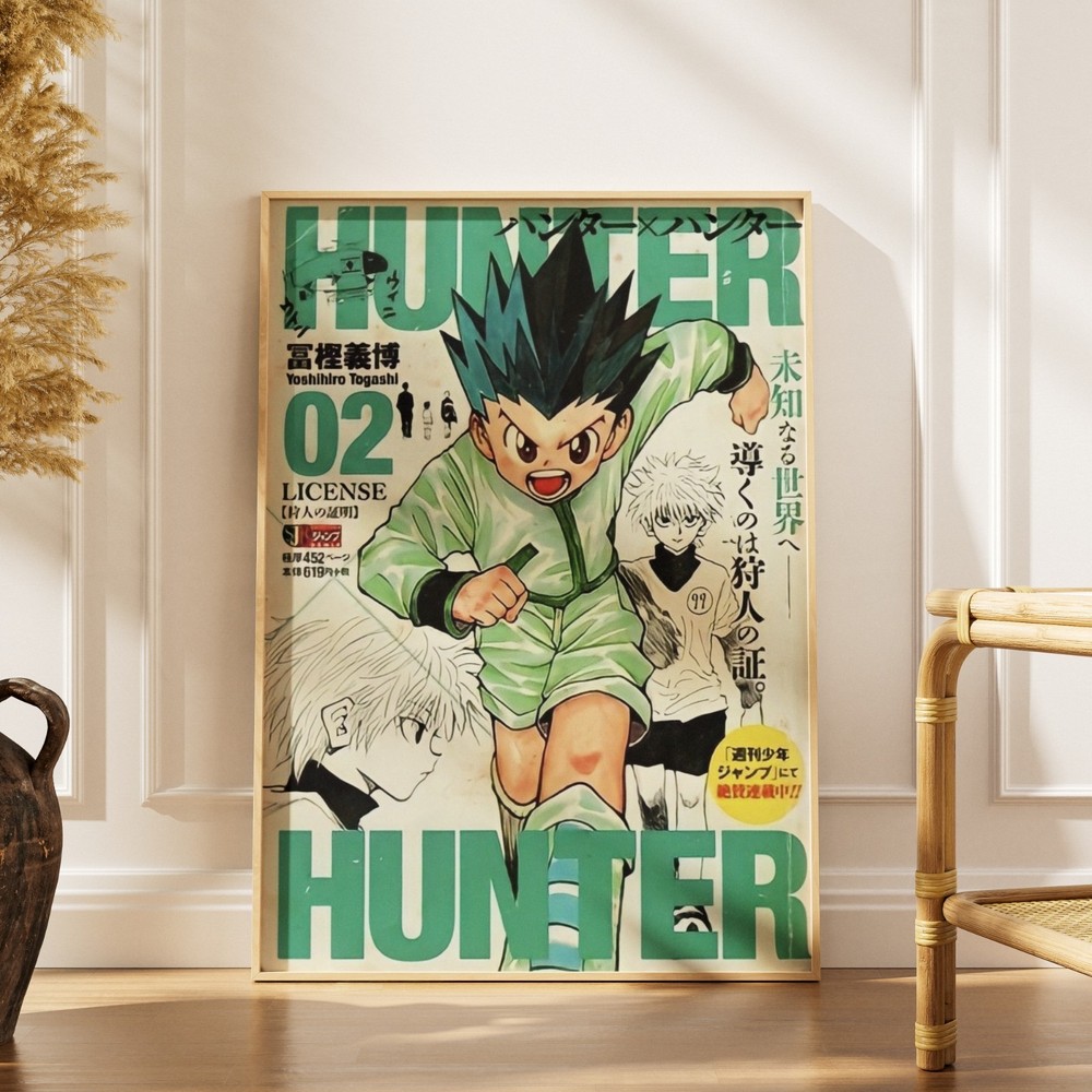 Hunter x Hunter Gon Killua License Anime Poster Wall Art Print Manga Retro Decor