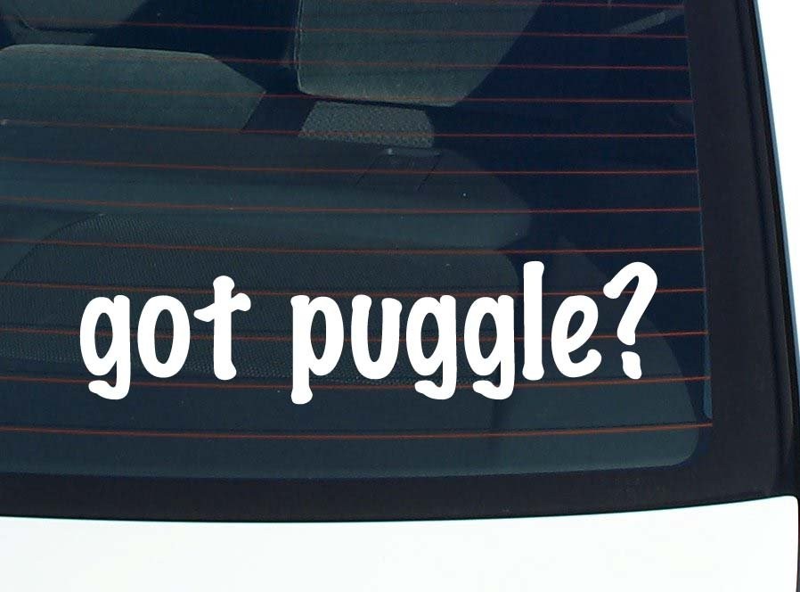 Puggle Lover Car Decal Funny Bumper Sticker Vinyl Window Art
