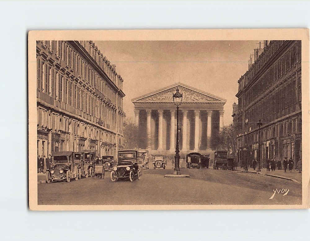 Postcard Church la Madeleine and Royal Street Paris France