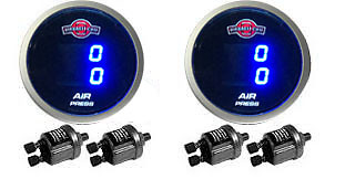 Two Air Gauges Dual 220psi Digital Display Air Ride Suspension System