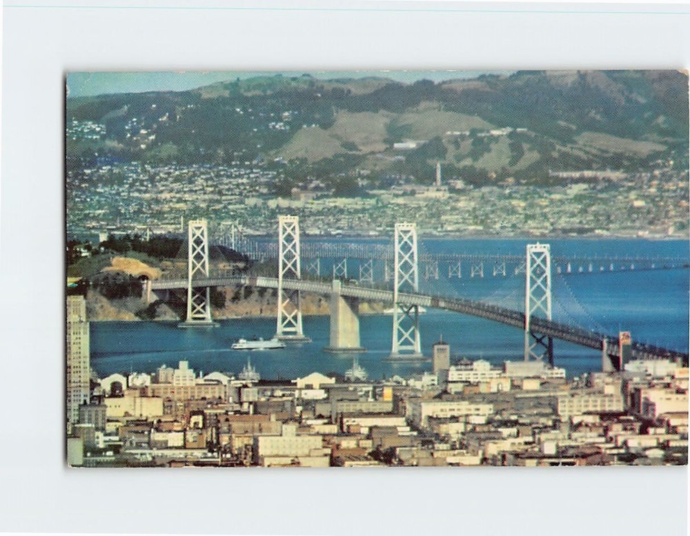Postcard San Francisco-Oakland Bay Bridge California USA