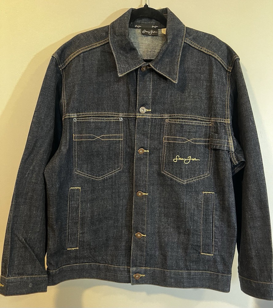 Cotton denim jacket, Sean John, Y2K hip hop style Size M