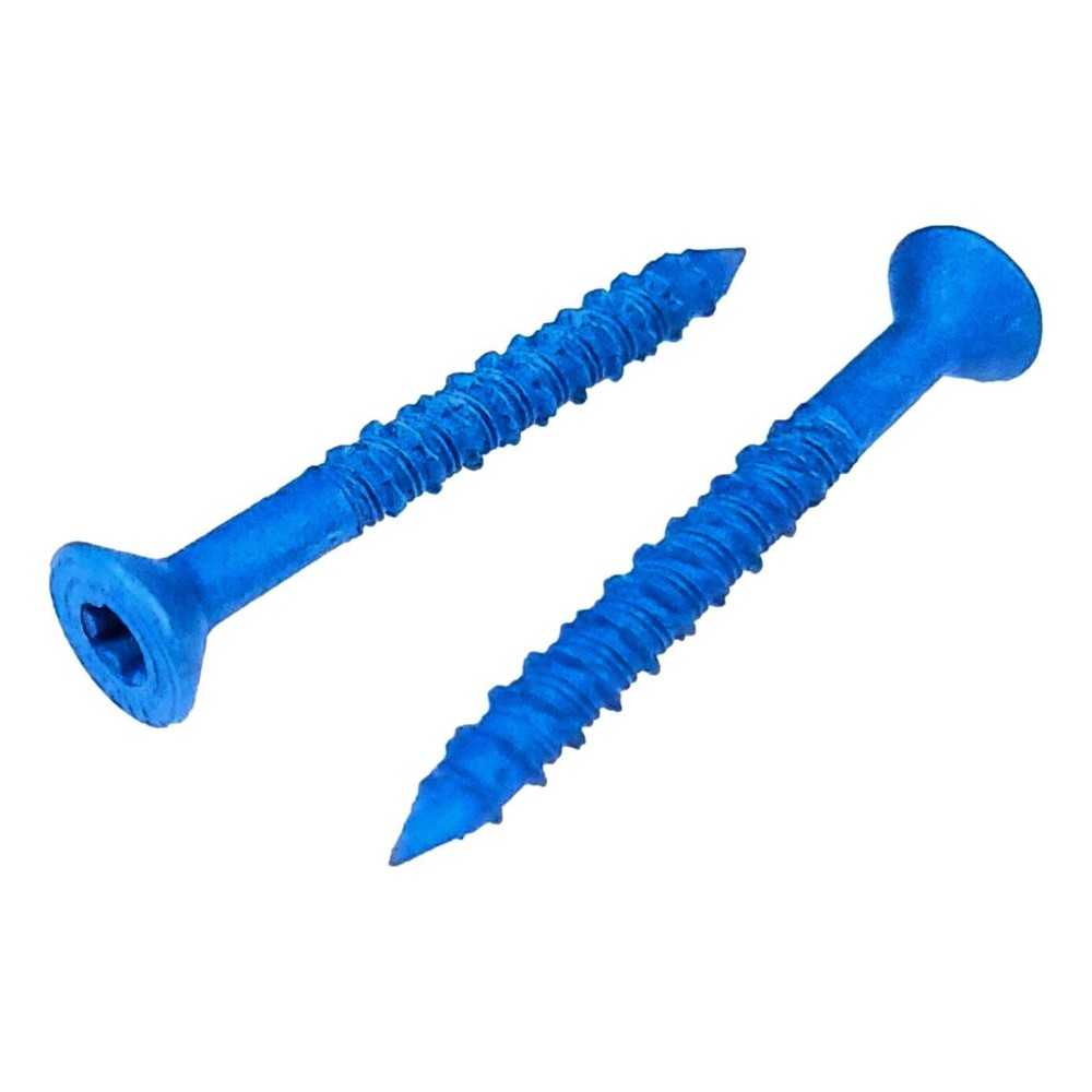 100-Pack 1/4 x 2-1/4in Star Torx Concrete Anchor Screws with Drill Bit Included