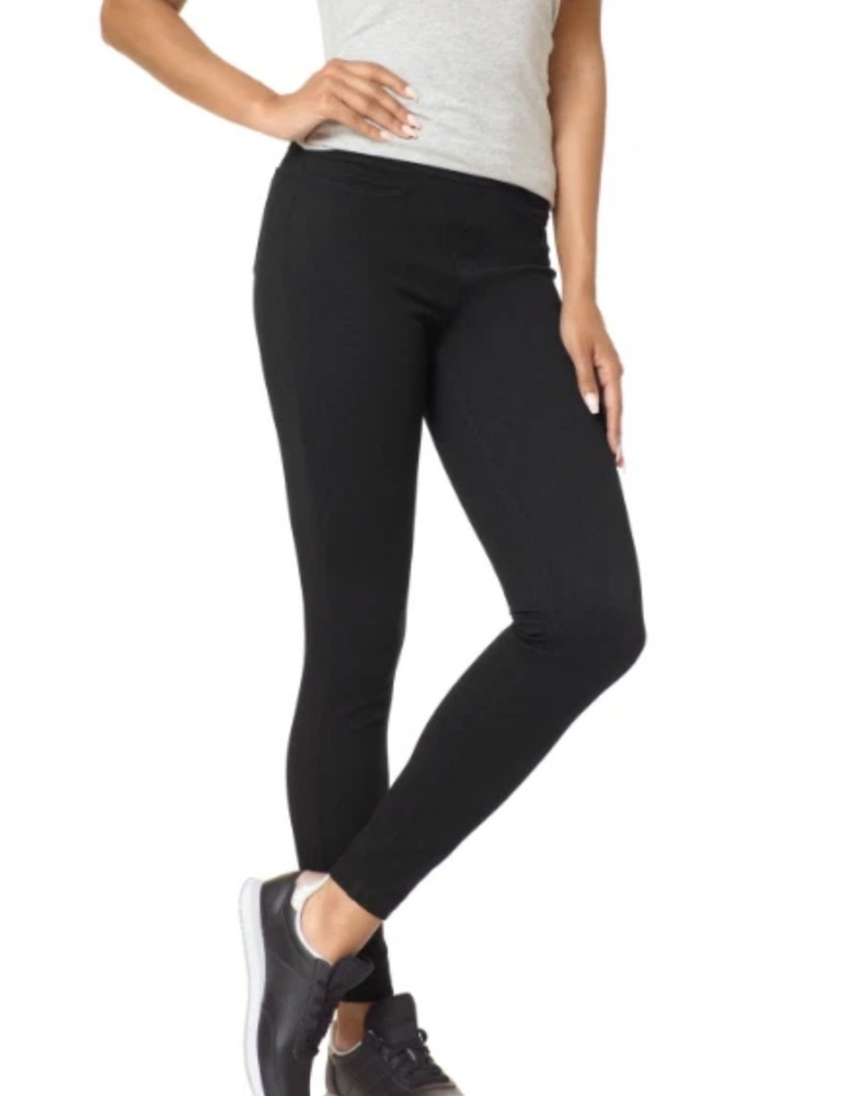 Hue Women's Black Classic Yoga Stretch Denim Leggings Small Black