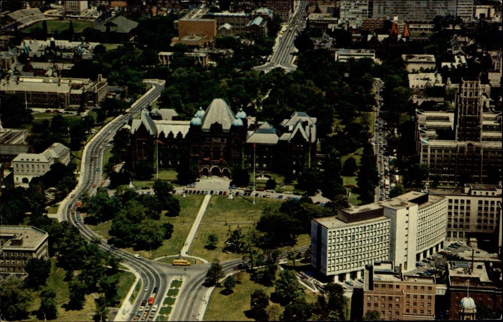 Aerial Provincial Parliament Buildings Toronto Ontario vintage postcard s969