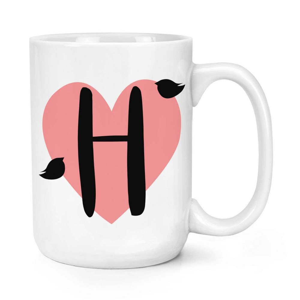 Letter H Heart Alphabet Coffee Mug Coffee Cup Mug Large Mug Cup