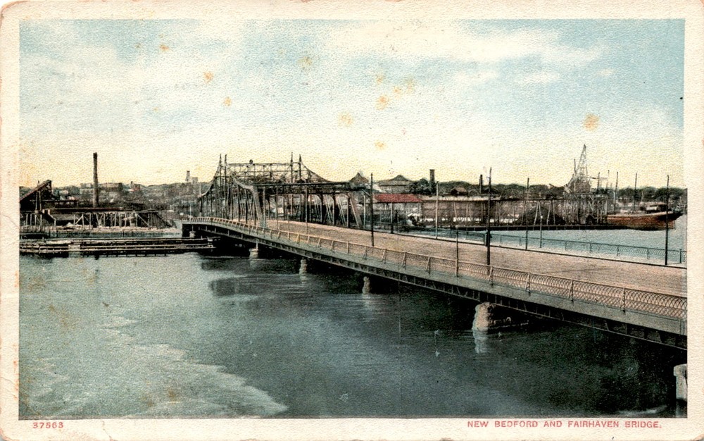 NEW BEDFORD, FAIRHAVEN BRIDGE Postcard