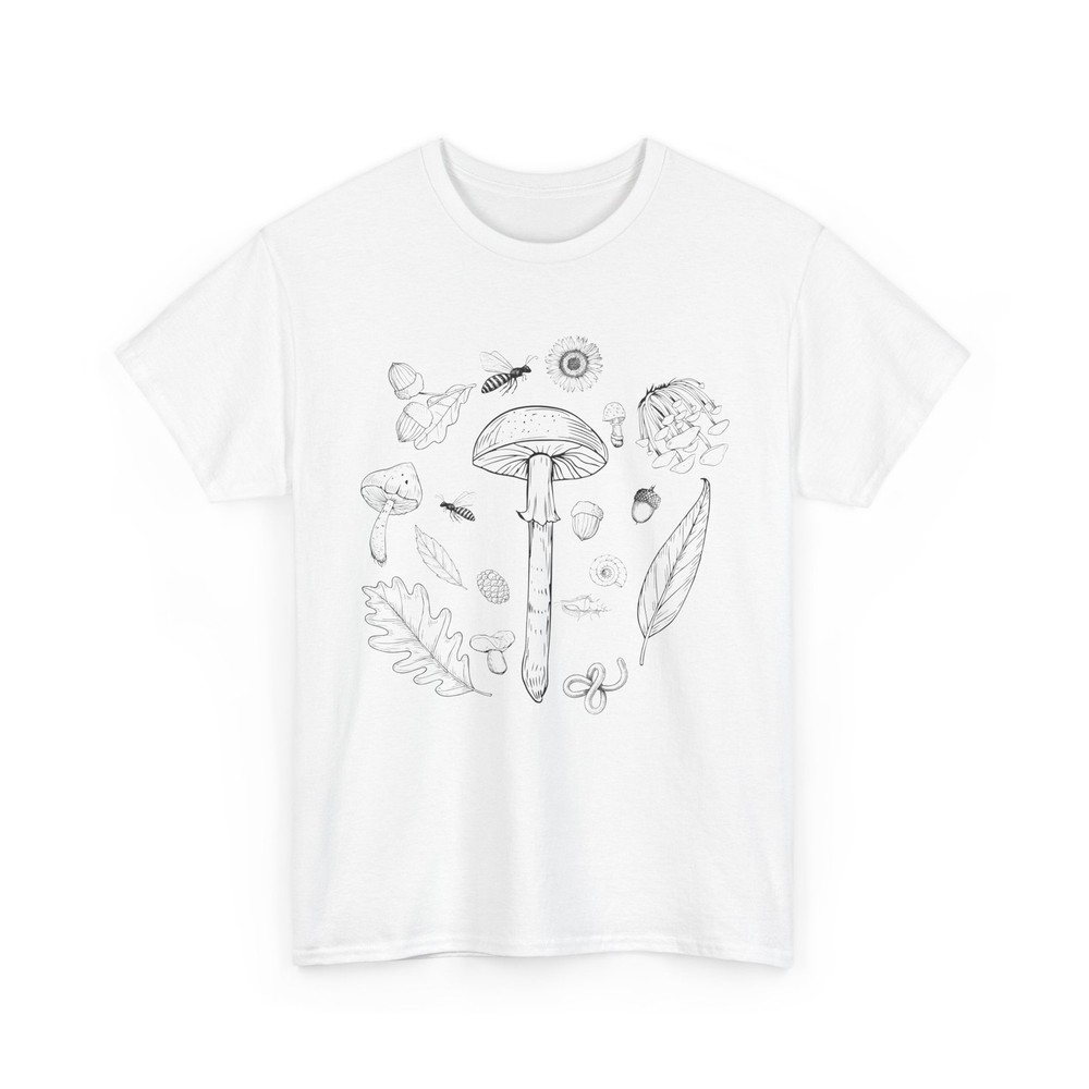Mushrooms Plants T-Shirt, Wildlife Cottagecore Mushroom Lovers Women Men Shirt