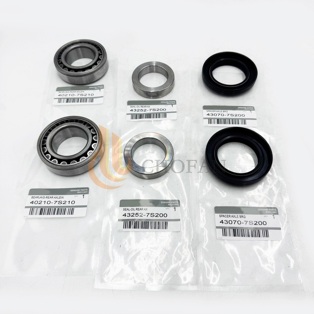 2Sets Rear Axle Bearing Inner Spacer Oil Seal for Nissan Frontier Titan Xterra