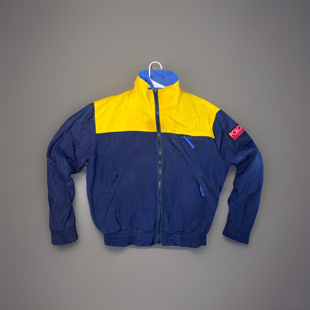 Ralph Lauren Men's Polo Jacket 90s Vintage Hi-Tech Nylon Fleece Med. Polartec