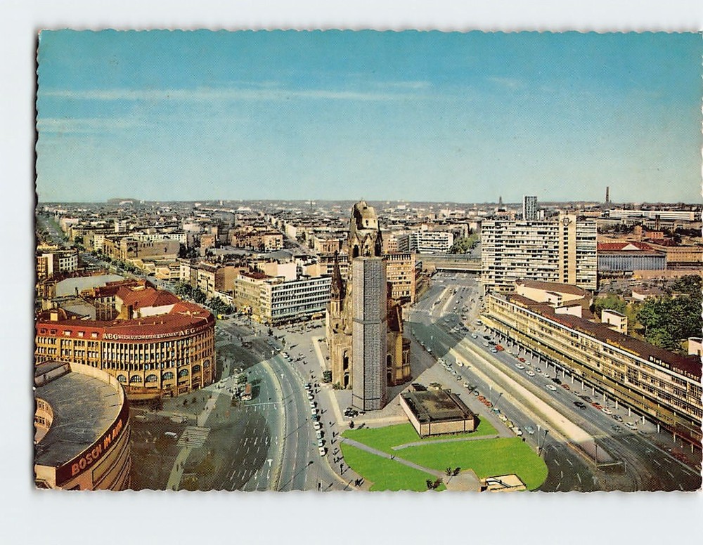 Postcard View from Europa-Center Into Kaiser Wilhelm Memorial Church Germany