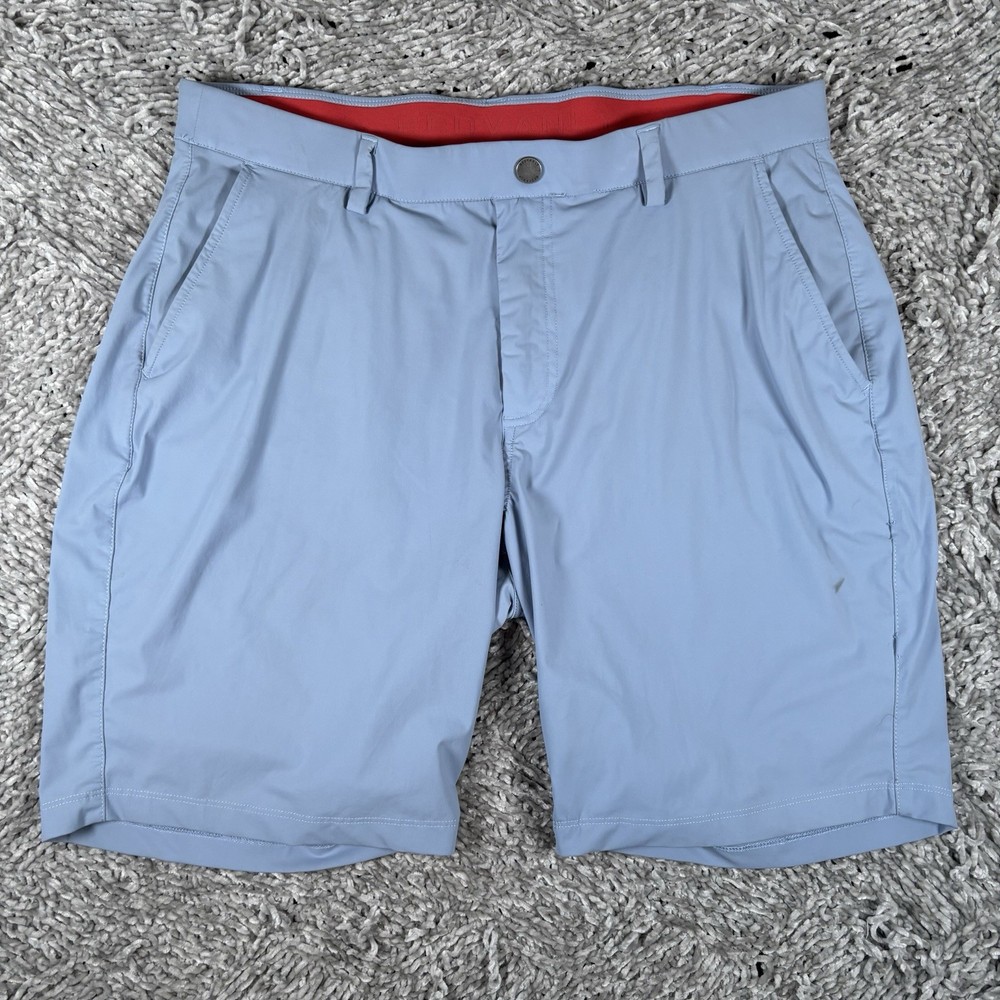 Redvanly Chino Shorts Men’s Size Large Stretch Preppy Golf Tennis Baby Blue Prep