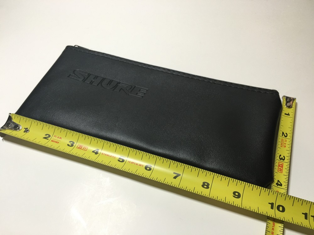Shure wire handheld microphone zipper bag pouch 10