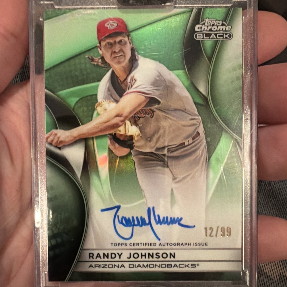 Randy Johnson Green Encased AUTO /99 Diamondbacks - 2025 Topps Chrome Black 🔥
