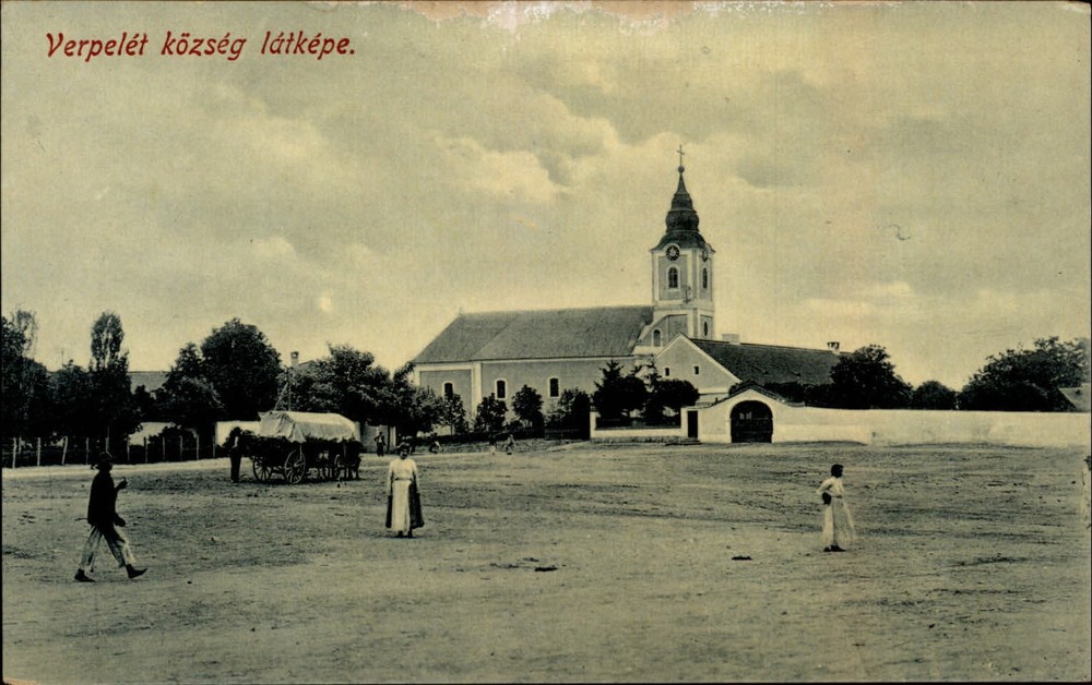 Verpelet Village Hungary view vintage postcard s021