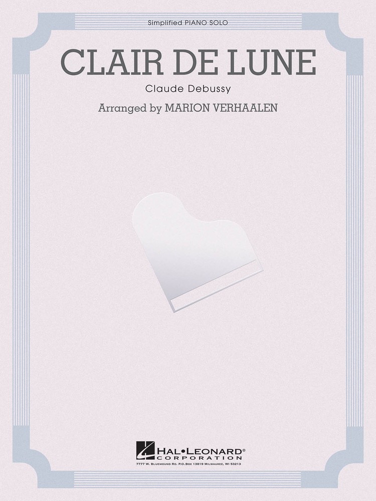 Clair de Lune by Claude Debussy for Piano Solo Late Intermediate Sheet Music