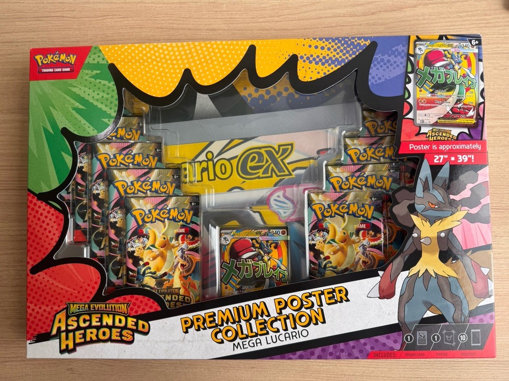 Pokemon Tcg Ascended Heroes Ppremium Poster Collection Sealed Box