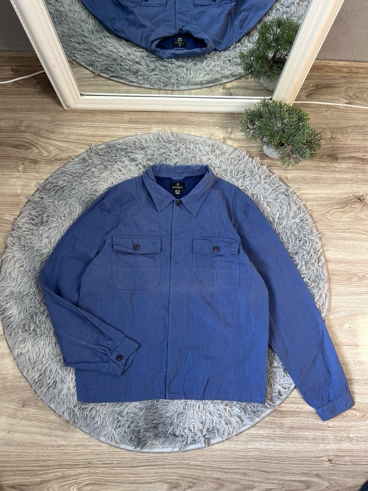 Nigel Cabourn Vintage Men's Blue Double Pocket Military Overshirt Size 52 L XL