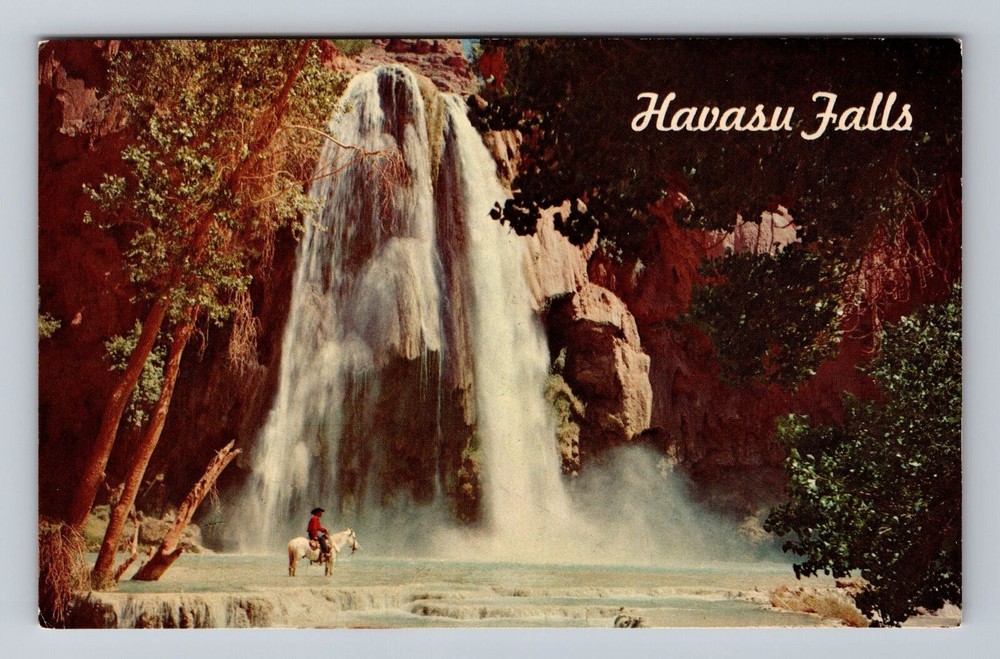 Arizona AZ Grand Canyon Havasu Falls Vintage Postcard