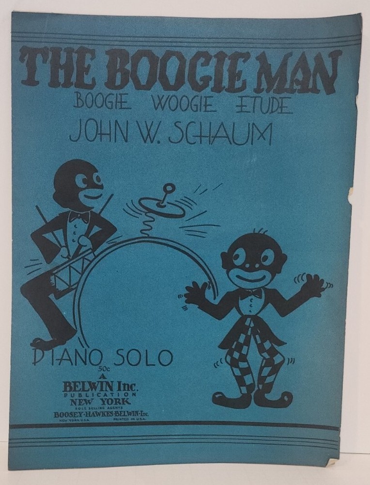 Vintage 1944 Piano Sheet Music ~ THE BOOGIE MAN Boogie Woogie Etude John Schaum