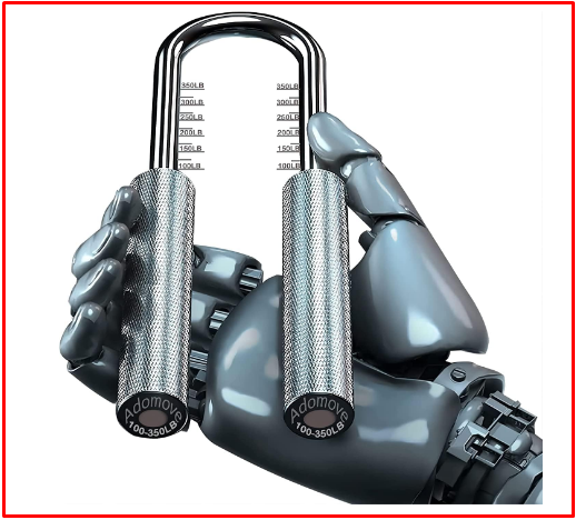 Grip Strength Trainer Hand Grip Strengthener Adjustable Resistance Metal Grip...