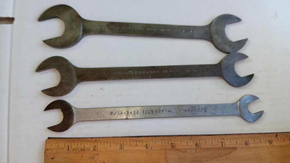 Lot of 3 Vintage Plomb 3426 3435 3440 Combination Wrench Tappet