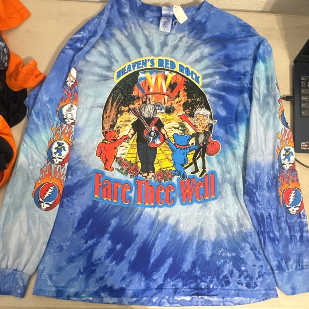 Greatful Dead Heave’s Red Rock Fare Thee Well Long Sleeve T Shirt Size L