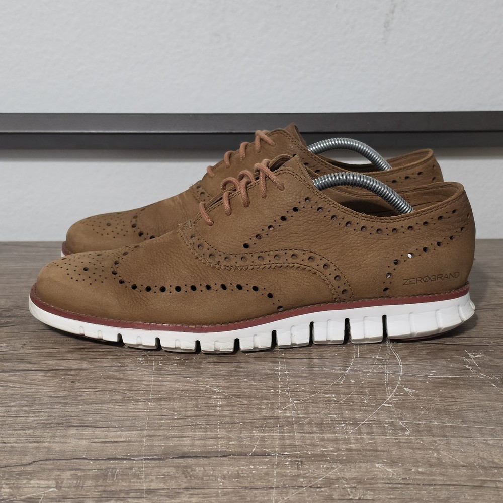 Cole Haan Zerogrand Wingtip Men's Nubuck Leather Oxford Dress Shoes Size 10.5