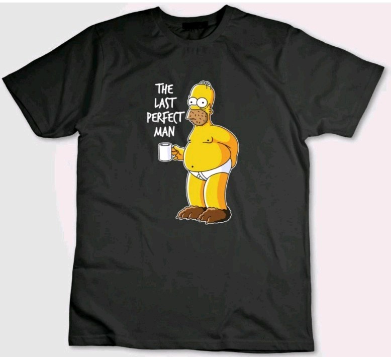 Homer Simpson ,The Simpsons, Short Sleeve Black T Shirt Size S-5XL