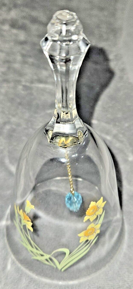 Avon Gift Collection 24 % Lead Crystal Birthday Bell- MARCH  VINTAGE