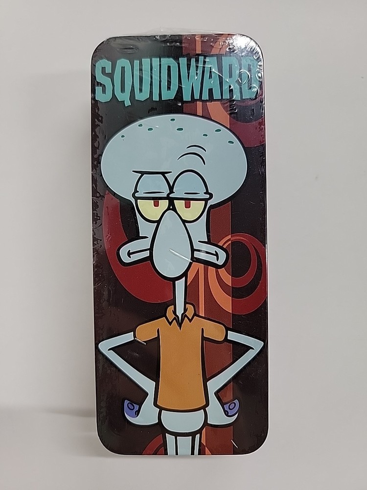 Squidward Watch SpongeBob SquarePants Burger King Toy Digital 2004 Tin Case Kid