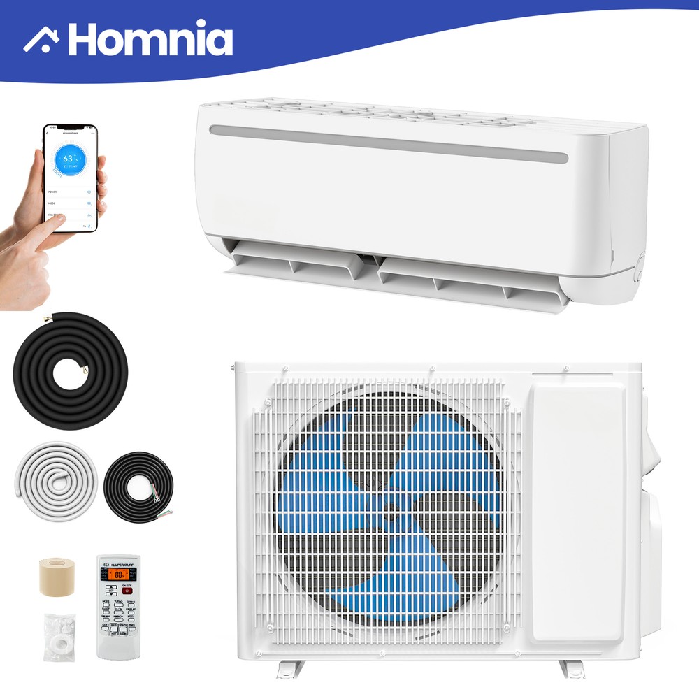 9000 BTU 110V Mini Split Air Conditioner Heat Pump System Ductless Wifi SEER19