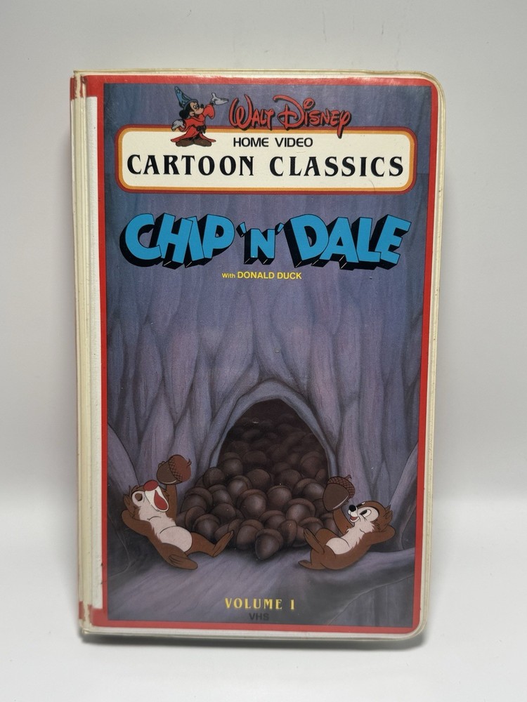 Walt Disney Cartoon Classics Chip N' Dale & Donald Duck Clamshell VHS Tape 1983