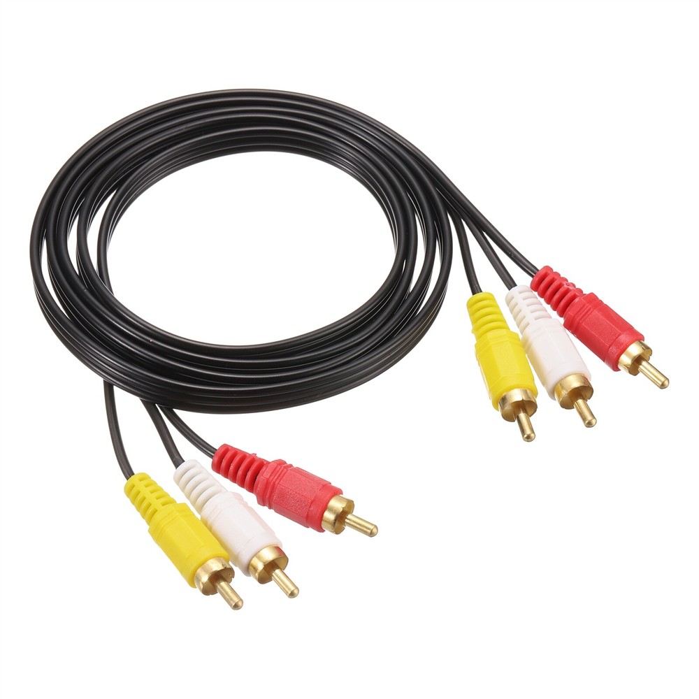 5ft RCA Stereo Audio Video Subwoofer Cable - 3 Male to 3 Male
