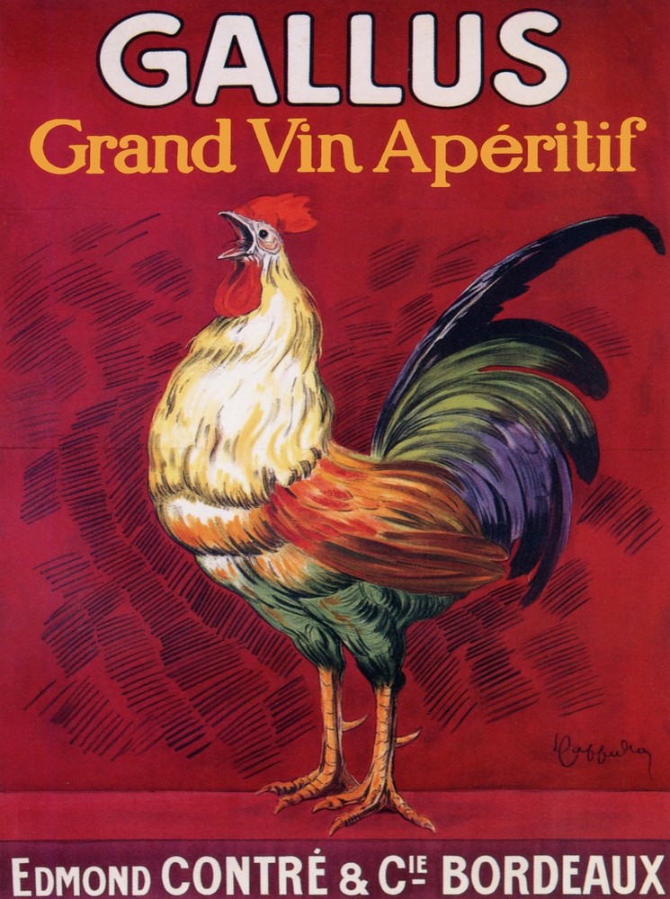 Gallus grand vin Ap���_ritif Ad Decorative Poster. Home Graphic Art Design. 4112