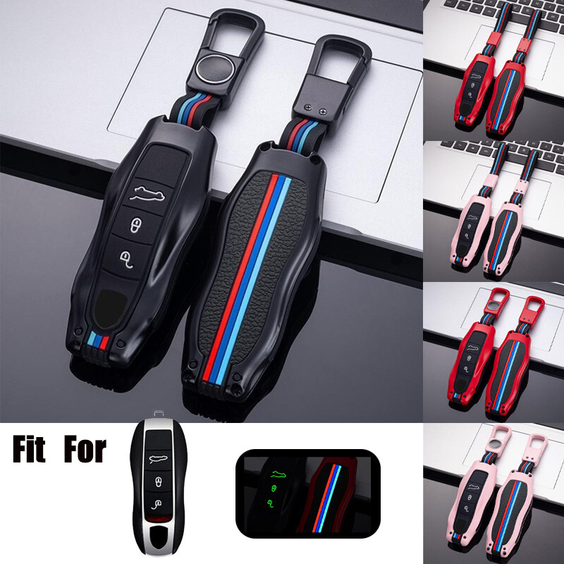 Alloy Silicone Car Key Case Cover For Porsche Cayenne Macan Panamera Boxster 911