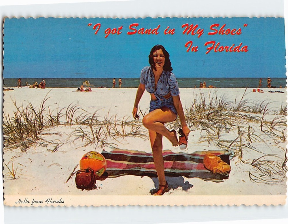 Postcard I Got Sands in My Shoes In Florida Hello from Florida USA