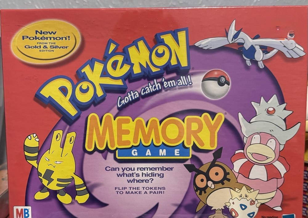 Milton Bradley Pokémon Memory Game Gold & Silver Edition Movie & TV Theme