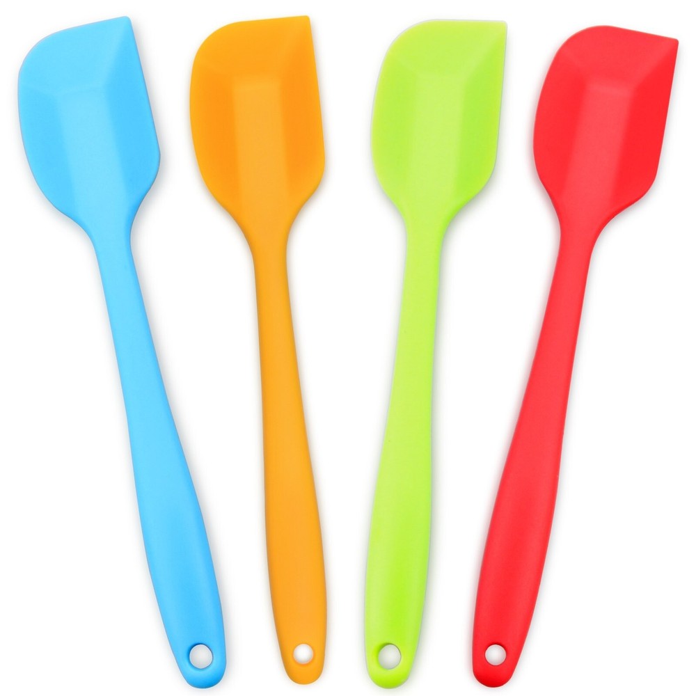 Silicone Spatula 4-piece Set, Heat-Resistant Spatulas, Non-stick Rubber Spatu...
