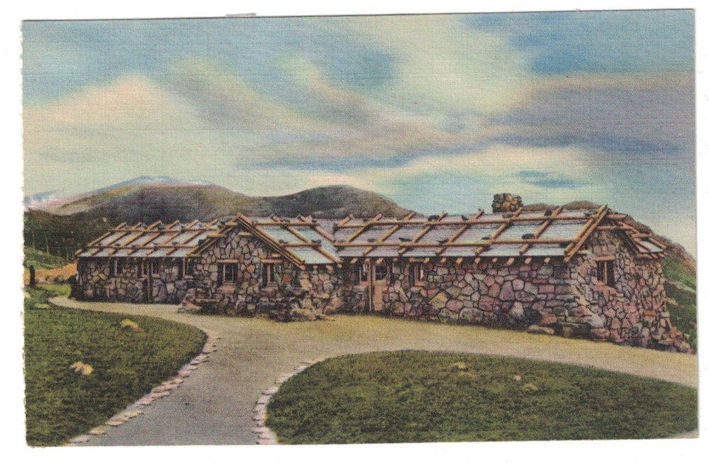 Antique 1940'S Trail Ridge Museum & Post Office Fall River Pass Colorado Pc