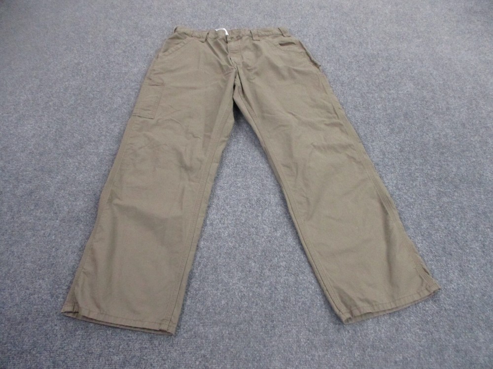 Carhartt Pants Adult 36 X 32 Beige Loose Straight Leg Work Casual Outdoors Mens