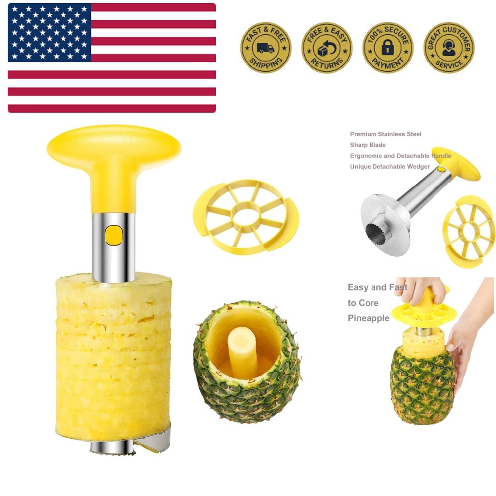 Easy Kitchen Tool Stainless Steel Fruit Pineapple Peeler Corer Slicer Cutter