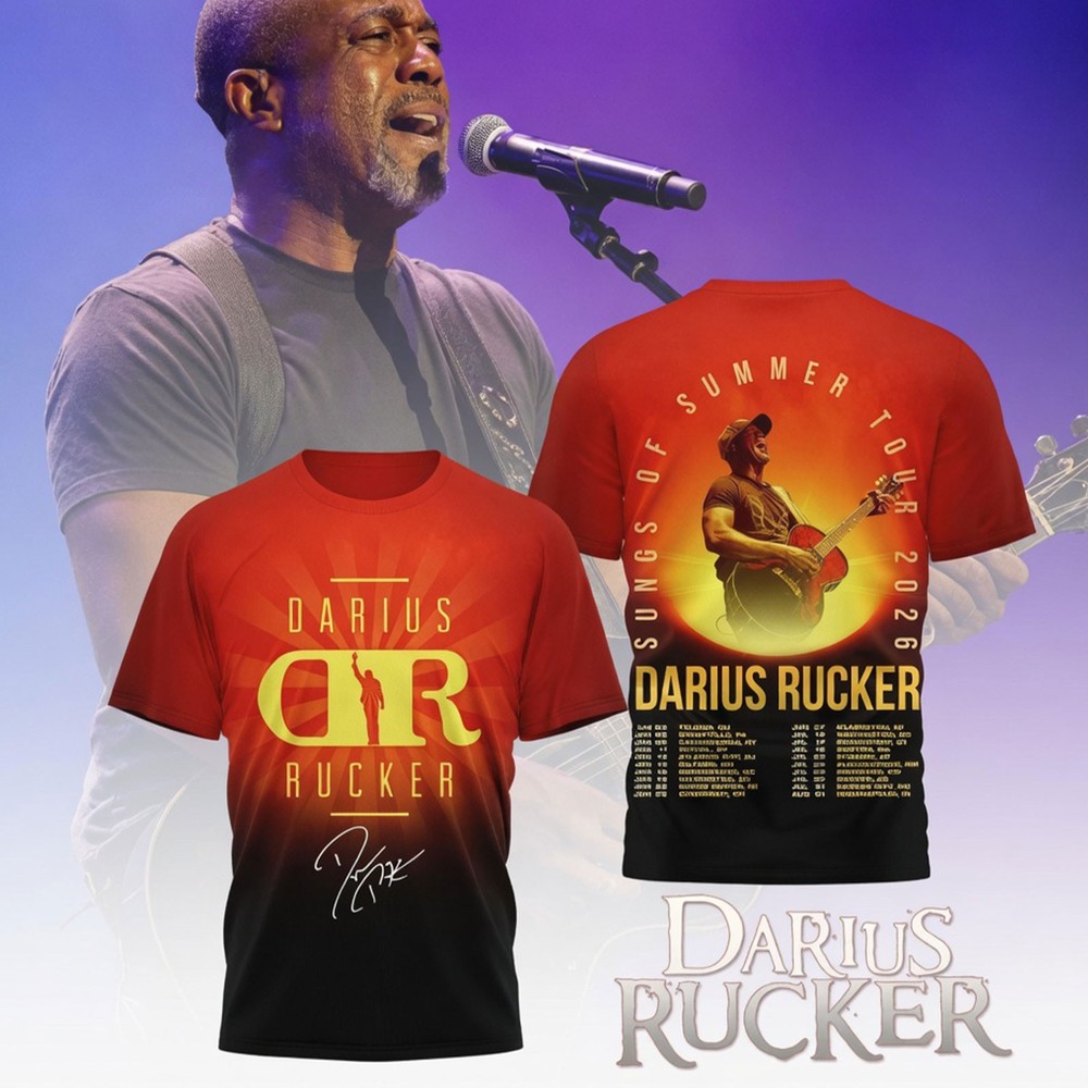 Darius Rucker Songs Of Summer Tour 2026 AOP 3D T-Shirt Unisex S-5XL
