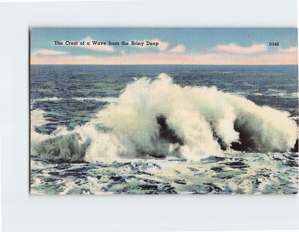 Postcard Crest of a Wave from the Briny Deep