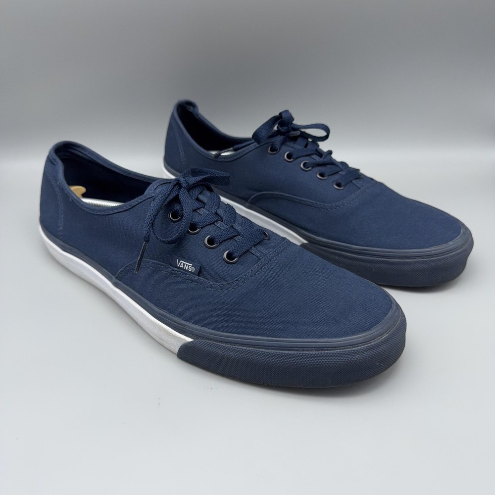 Vans Shoes Mens Size 13 Navy Blue Canvas Lace Up Low Top Sneakers Casual Skater