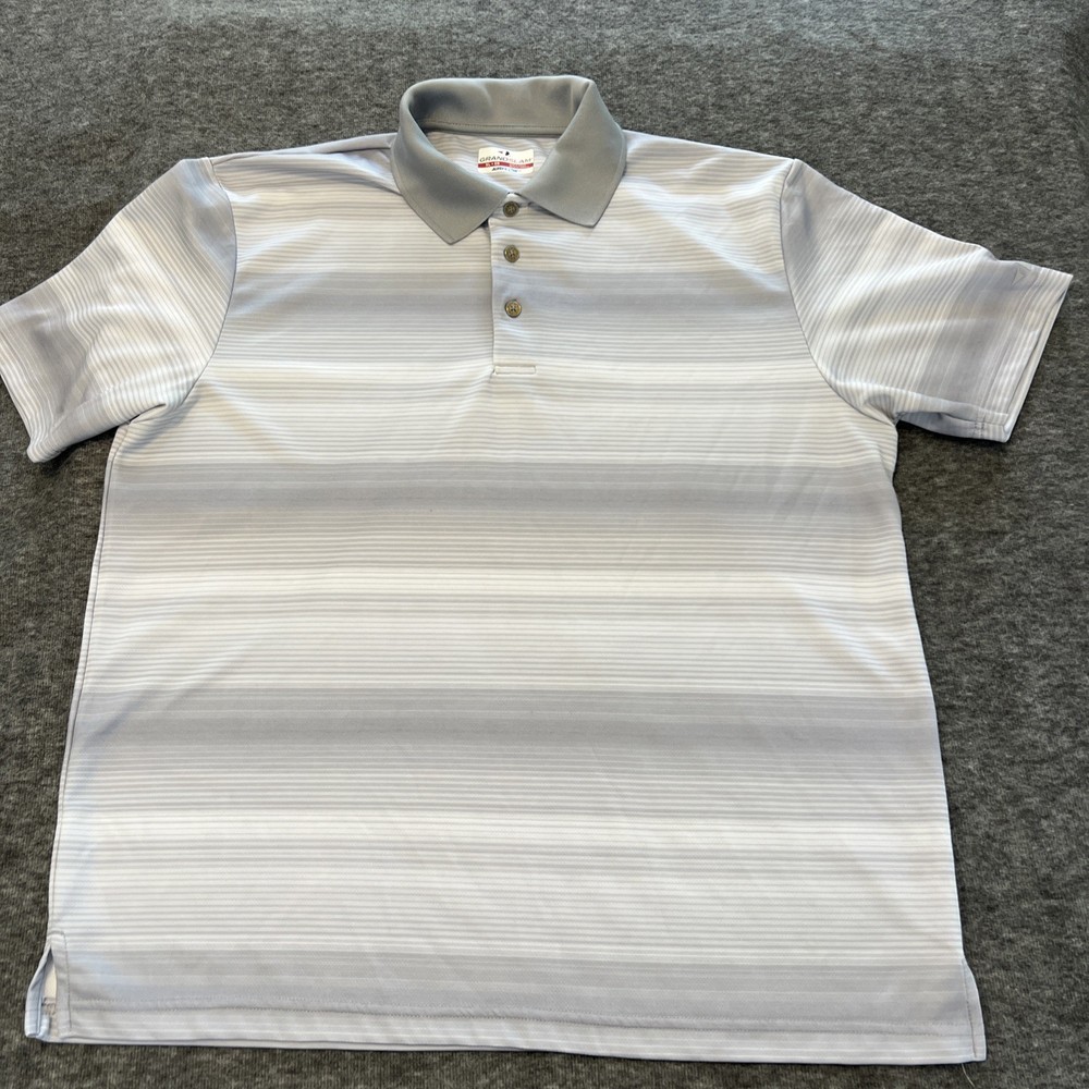 Grand Slam Golf Polo shirt Grey Gray White XL air flow c31